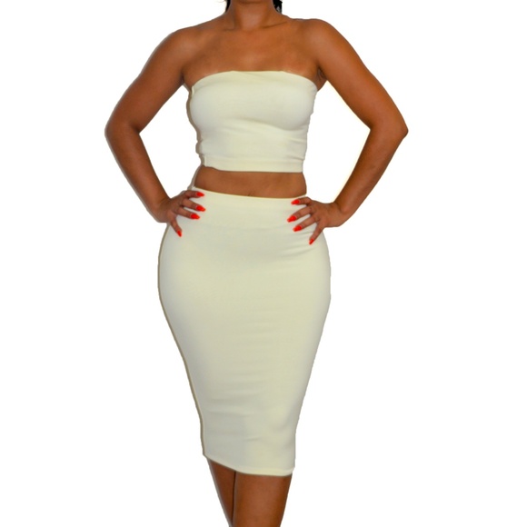off white pencil dress